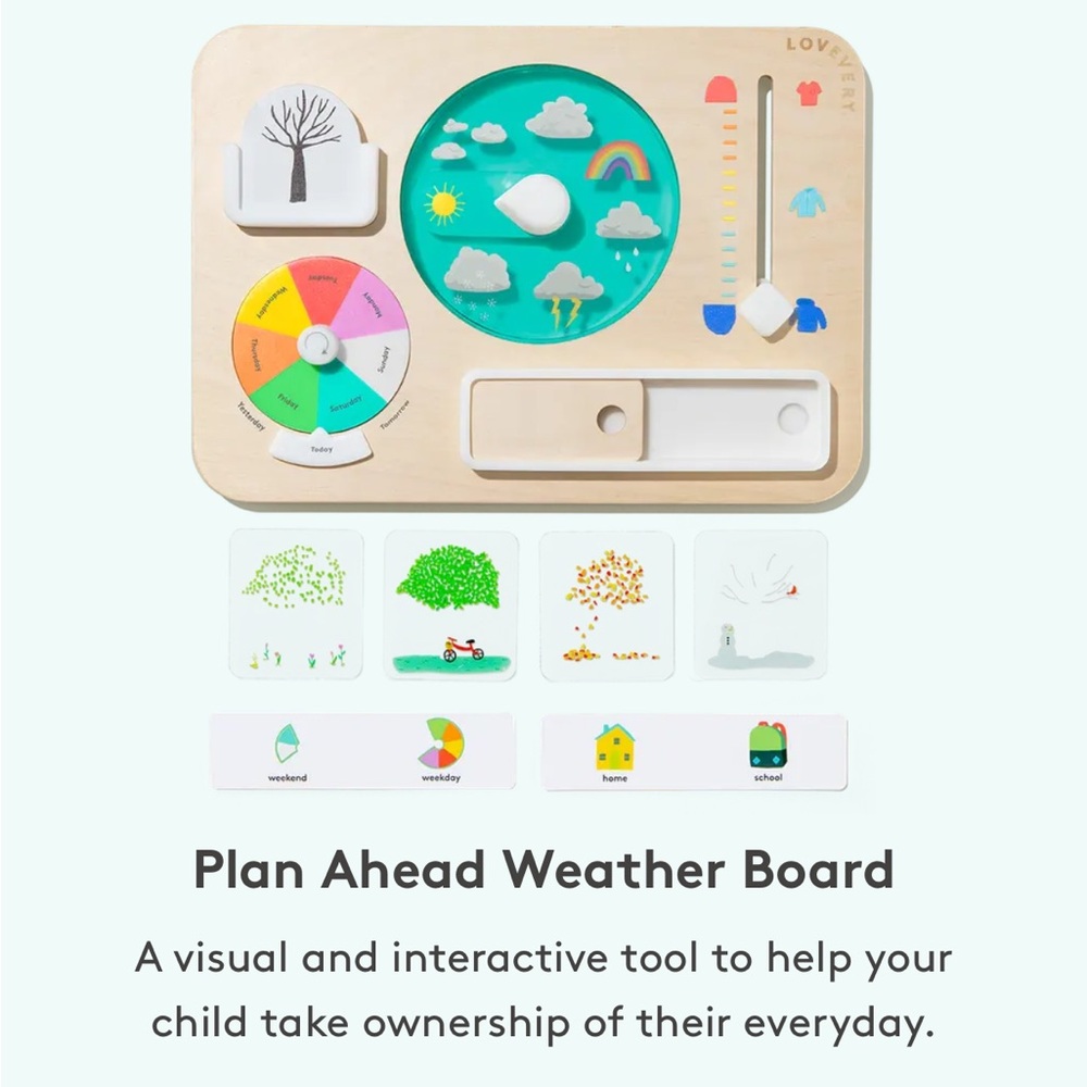 Interactive Weather Learning Board for Kids - Multicolor